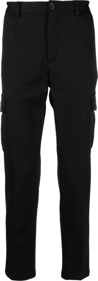Checked Straight-Leg Trousers