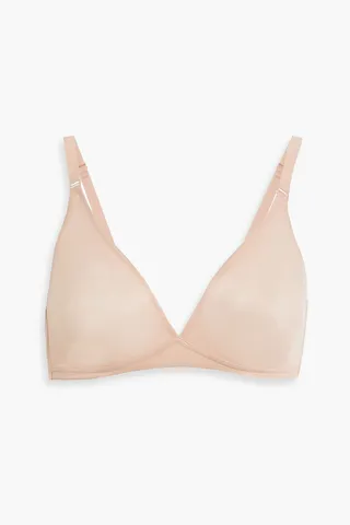 Stretch-jersey soft-cup triangle bra