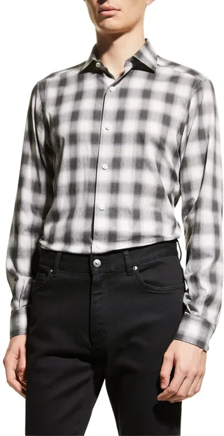 Men's Macro Check Sport Shirt