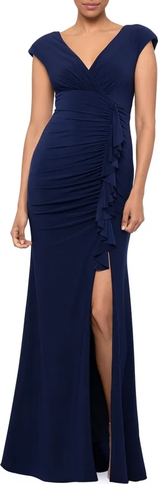 Ruffle Front Gown