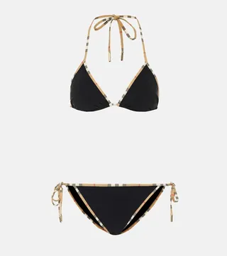 Vintage Check triangle bikini