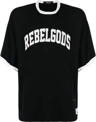 slogan-print cotton T-shirt