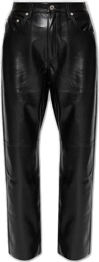 Nanushka Straight-Leg Leather Pants