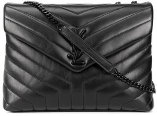Loulou quilted logo plaque bag