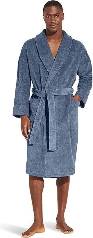 Eberjey Unisex Terry Robe (Coastal Blue) Robe