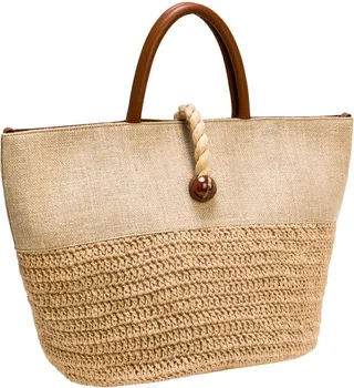 Serena Uziyel Almeria Natural Large Round Tote Bag - Brown