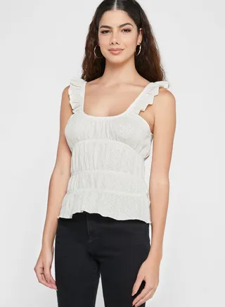 Ruffle Shoulder Cami