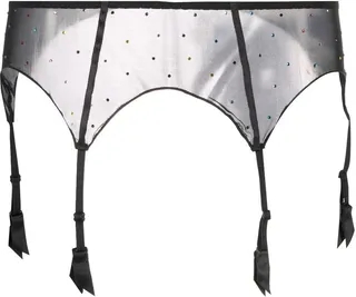 Black Gem Mesh Suspenders