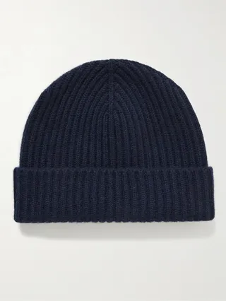 Ribbed Cashmere Beanie