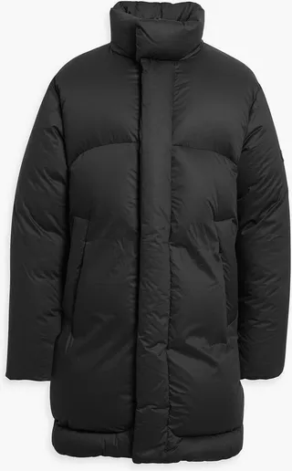 Quilted cotton-shell down coat