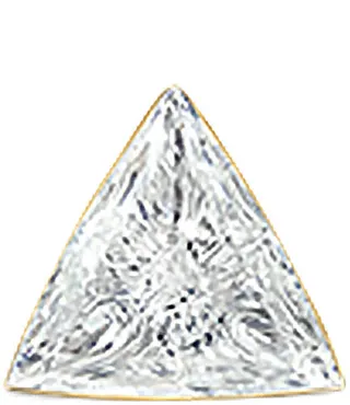 3mm Invisible Set Diamond Triangle Thread Through Yellow Gold Single Earring