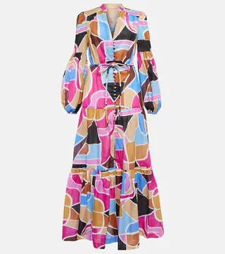 Le Reve printed cotton maxi dress