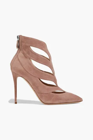 Colombina cutout suede ankle boots
