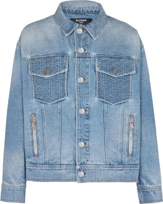 Balmain Monogram Denim Jacket