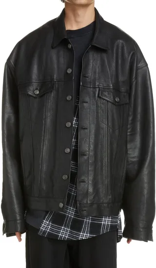 Buffalo Leather Trucker Jacket
