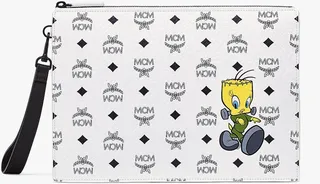 Looney Tunes x MCM Wristlet Zip Pouch in Visetos