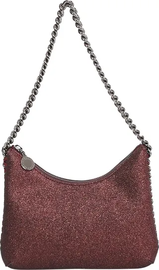 Mini Bag With All-over Glitter Bronze