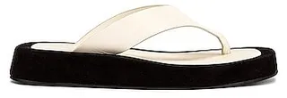 The Row Ginza Thong Sandals in Cream