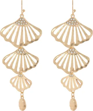 Fan Cutout Drop Earrings