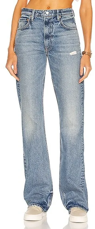 GRLFRND Melanie High Rise Boot Cut in Blue
