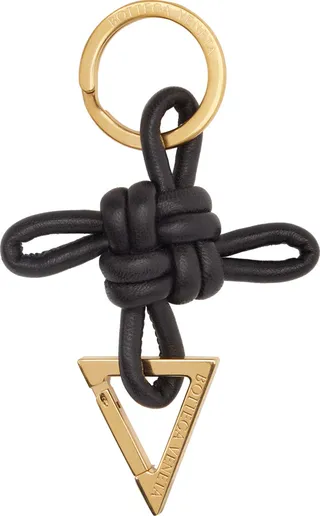 Bottega Veneta Black Triangle Key Ring
