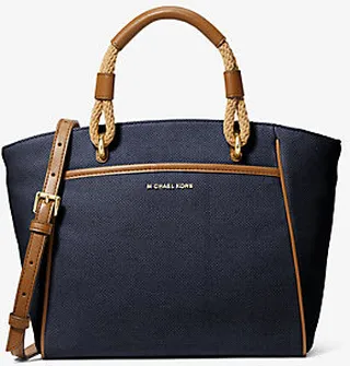Talia Small Cotton Canvas Tote Bag