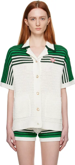 Casablanca White Tennis Polo