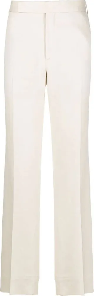 Straight-Leg Tailored Linen Trousers
