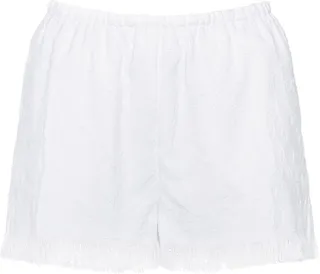 Menthol terry-cloth shorts