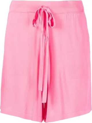 High-Waisted Fine-Knit Shorts