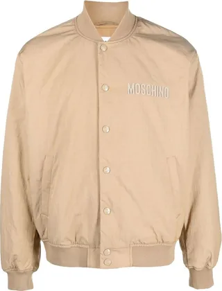 Embroidered-Logo Bomber Jacket