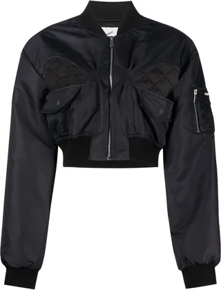 Cropped Bomber Jacket