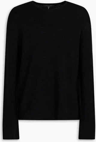 Brushed mélange wool-blend sweater