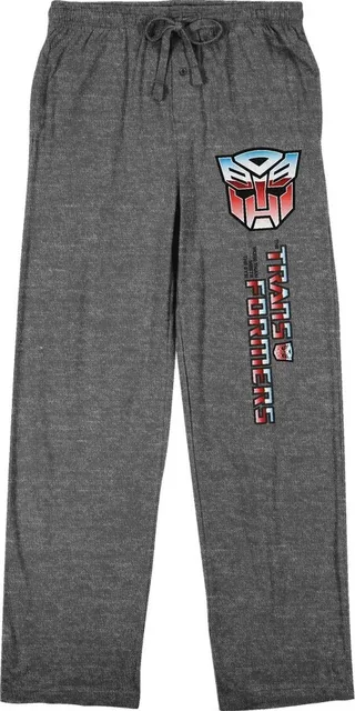 Transformers Autobots Logo Men’s Heather Gray Sleep Pajama Pants-Medium