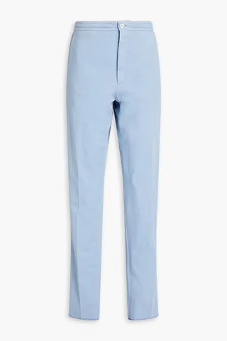 Cotton-blend gabardine pants