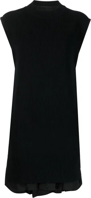 Knitted Pleated Mini Dress