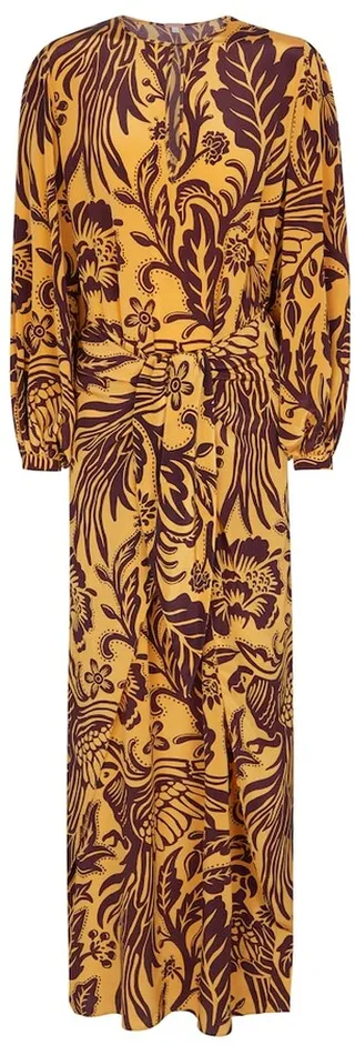 Traditional Landscape floral maxi dress