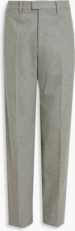 Mélange wool-blend pants