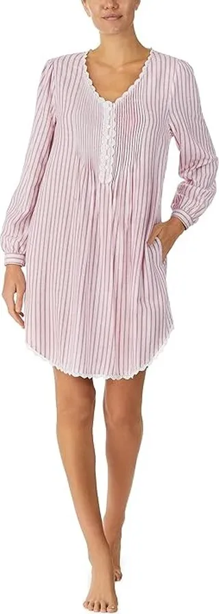 Eileen West 36 Sleepshirt (Berry Stripe) Women's Pajama
