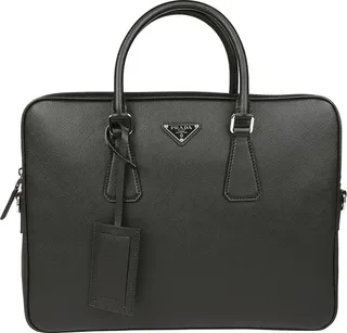 Prada Triangle Logo Briefcase