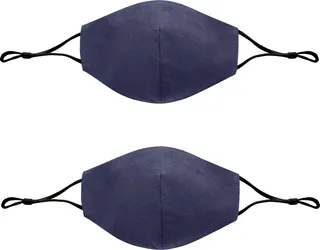 PAISIE - 2 X Paisie Adjustable Face Masks In Dark Blue