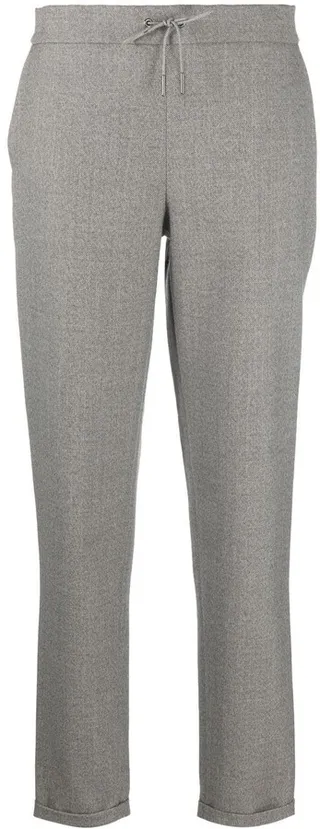 Drawstring Straight-Leg Trousers
