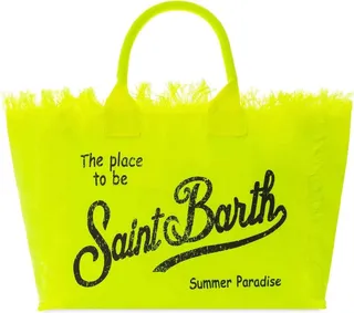 Vanity Fluo Yellow Canvas Shoulder Bag