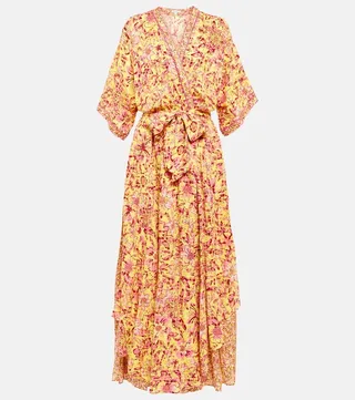 Adha floral wrap dress