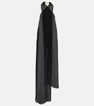 Halterneck beach maxi dress