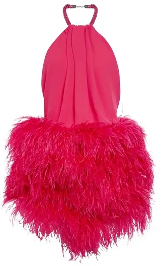 Super Attico Rose embellished minidress