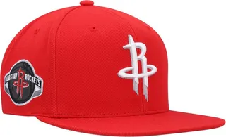 Men's Mitchell & Ness Red Houston Rockets Side Core 2.0 Snapback Hat