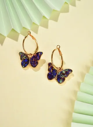 Gold Plated Designer Stone Drop Earring