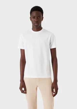 Jersey T-shirt with jacquard logo
