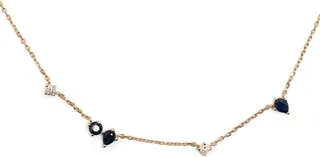 14K Yellow Gold Premier Amigos Sapphire And Diamond Necklace